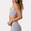 Reggiseno sportivo Soft Active con spalline incrociate in grigio melange