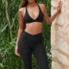 Reggiseno sportivo Soft Active con spalline incrociate in nero Reggiseno sportivo Soft Active con spalline incrociate in nero