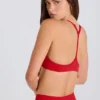 Reggiseno sportivo Soft Active con spalline incrociate in rosso fragola