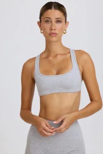 Reggiseno sportivo Soft Active in grigio melange