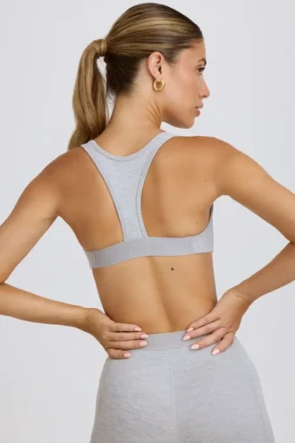 Reggiseno sportivo Soft Active in grigio melange