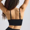 Reggiseno sportivo Super Sculpt senza cuciture con scollo rotondo in nero