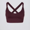 Reggiseno sportivo Super Sculpt senza cuciture con spalline incrociate in bordeaux