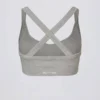 Reggiseno sportivo Super Sculpt senza cuciture con spalline incrociate sul retro in grigio melange