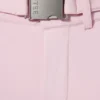 Salopette da sci impermeabile con cintura in rosa cipria