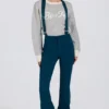 Salopette impermeabile a vita alta con bretelle, colore verde acqua Salopette impermeabile a vita alta con bretelle, colore verde acqua