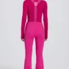 Salopette impermeabile a vita alta con bretelle in rosa magenta Salopette impermeabile a vita alta con bretelle in rosa magenta