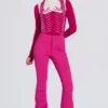 Salopette impermeabile a vita alta con bretelle in rosa magenta Salopette impermeabile a vita alta con bretelle in rosa magenta