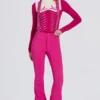 Salopette impermeabile a vita alta con bretelle in rosa magenta Salopette impermeabile a vita alta con bretelle in rosa magenta