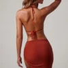 Sarong con lacci laterali Signature in arancione tramonto