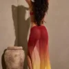 Sarong midi con ruches Gelato in giallo multicolore Sarong midi con ruches Gelato in giallo multicolore