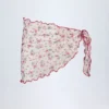 Sarong Molinas con lacci laterali a fantasia floreale rossa