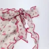 Sarong Molinas con lacci laterali a fantasia floreale rossa