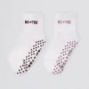Set di 2 paia di calzini da pilates in bianco Set di 2 paia di calzini da pilates in bianco