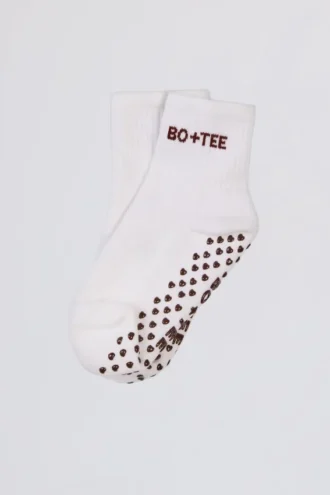 Set di 2 paia di calzini da pilates in bianco
