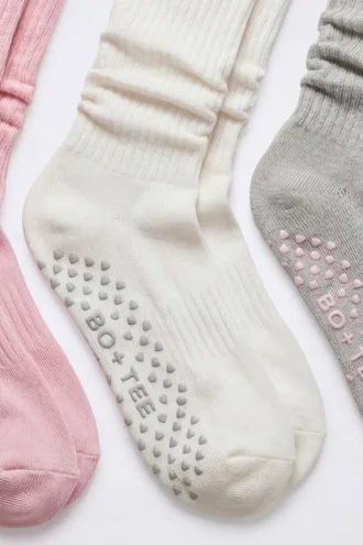 Set di 3 paia di calzini Pilates in vari colori