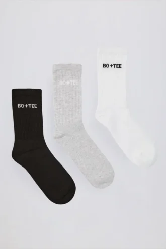 Set di calzini corti a costine in multicolore