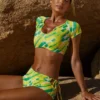 Shorts da bagno Delos Booty con stampa verde