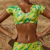 Shorts da bagno Delos Booty con stampa verde