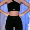 Shorts da ciclista a coste in nero