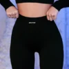 Shorts da ciclista a coste in nero