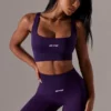 Shorts da ciclista a vita alta Super Sculpt in viola Shorts da ciclista a vita alta Super Sculpt in viola