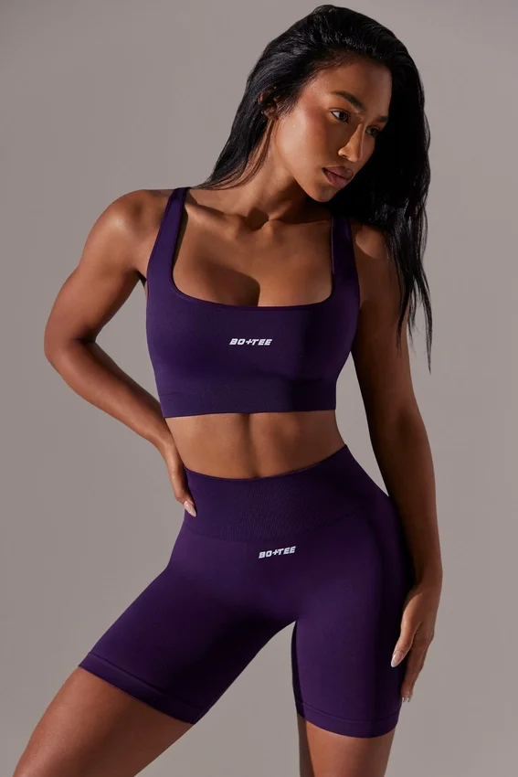 Shorts da ciclista a vita alta Super Sculpt in viola Shorts da ciclista a vita alta Super Sculpt in viola