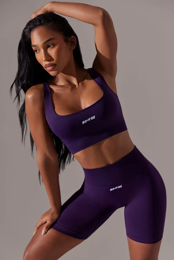 Shorts da ciclista a vita alta Super Sculpt in viola Shorts da ciclista a vita alta Super Sculpt in viola