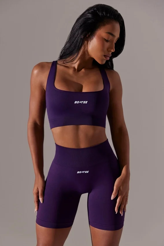 Shorts da ciclista a vita alta Super Sculpt in viola Shorts da ciclista a vita alta Super Sculpt in viola