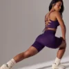 Shorts da ciclista a vita alta Super Sculpt in viola Shorts da ciclista a vita alta Super Sculpt in viola