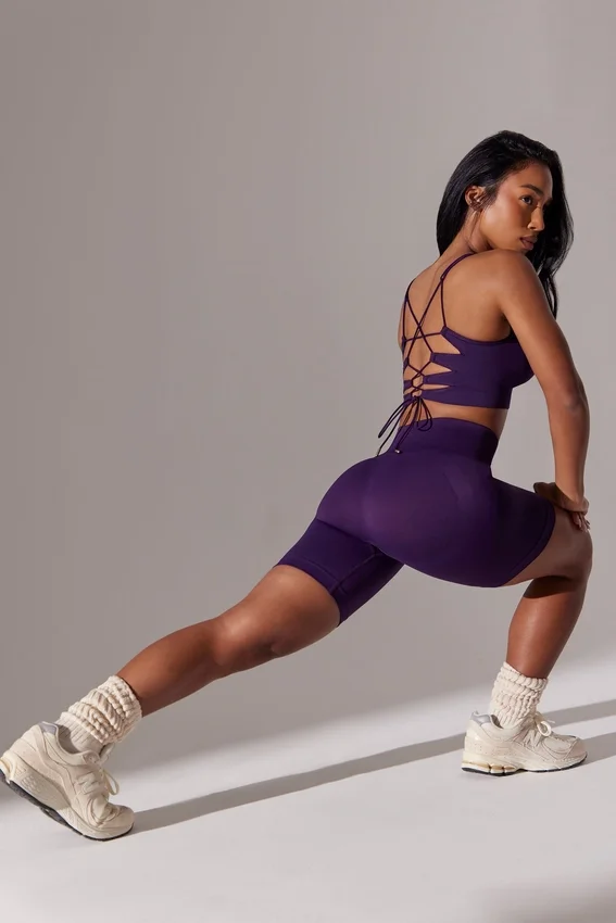 Shorts da ciclista a vita alta Super Sculpt in viola Shorts da ciclista a vita alta Super Sculpt in viola