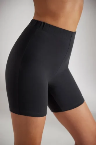 Shorts da ciclista in morbido cotone, colore nero