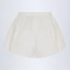 Shorts Elsie in popeline di cotone con lacci sul davanti, colore bianco Shorts Elsie in popeline di cotone con lacci sul davanti, colore bianco