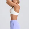 Shorts in felpa a vita media in blu pervinca Shorts in felpa a vita media in blu pervinca