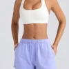 Shorts in felpa a vita media in blu pervinca Shorts in felpa a vita media in blu pervinca