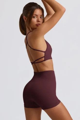 Shorts senza cuciture Super Sculpt in bordeaux