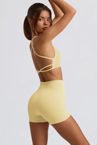 Shorts senza cuciture Super Sculpt in giallo burro