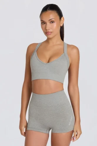 Shorts senza cuciture Super Sculpt in grigio melange