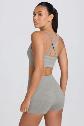 Shorts senza cuciture Super Sculpt in grigio melange