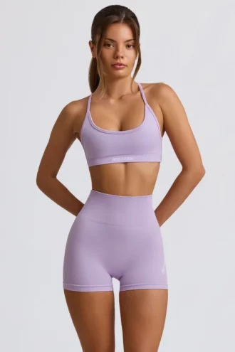 Shorts senza cuciture Super Sculpt in lilla tenue