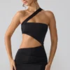 Shyla Vestito corto in jersey elasticizzato con ruches e cut-out, nero Shyla Vestito corto in jersey elasticizzato con ruches e cut-out, nero