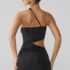 Shyla Vestito corto in jersey elasticizzato con ruches e cut-out, nero Shyla Vestito corto in jersey elasticizzato con ruches e cut-out, nero