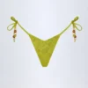 Slip a perizoma con dettaglio Cebu Charm in verde oliva Slip a perizoma con dettaglio Cebu Charm in verde oliva