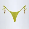 Slip a perizoma con dettaglio Cebu Charm in verde oliva Slip a perizoma con dettaglio Cebu Charm in verde oliva