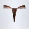 Slip a perizoma con ruches Maravi in oro bronzo Slip a perizoma con ruches Maravi in oro bronzo