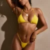 Slip a perizoma con ruches Taormina in giallo dorato Slip a perizoma con ruches Taormina in giallo dorato