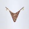 Slip a Slip Bikini con dettaglio Cebu Charm in stampa serpente Slip a Slip Bikini con dettaglio Cebu Charm in stampa serpente