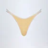 Slip Bikini a fascia doppia Masia a quadretti gialli Slip Bikini a fascia doppia Masia a quadretti gialli