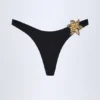 Slip Bikini a perizoma Beqa con dettagli metallici in nero Slip Bikini a perizoma Beqa con dettagli metallici in nero