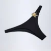 Slip Bikini a perizoma Beqa con dettagli metallici in nero Slip Bikini a perizoma Beqa con dettagli metallici in nero